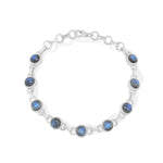 Load image into Gallery viewer, Natural Labradorite Blue Fire Cab Bracelet
