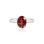 Load image into Gallery viewer, Natural Garnet Oval Faceted Ring