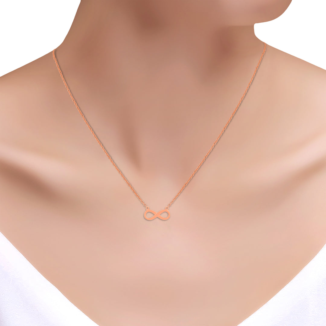 Infinity Necklace (Rose Gold Plated)