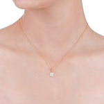 Load image into Gallery viewer, Solitaire Necklace (Rose Gold Plated)