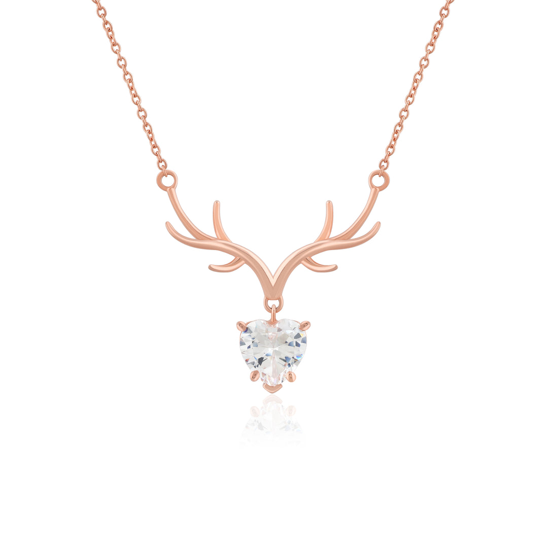 Stag Necklace (Rose Gold Plated)