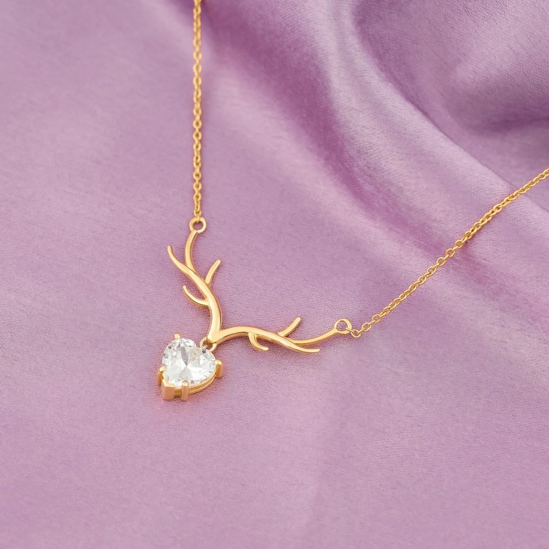 Stag Necklace (Gold Plated)