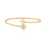 Load image into Gallery viewer, Flora Cuff  Bracelet (Gold-Plated)