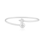 Load image into Gallery viewer, Flora Cuff Bracelet (Rhodium Plated)