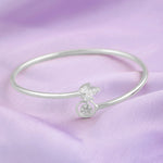 Load image into Gallery viewer, Flora Cuff Bracelet (Rhodium Plated)