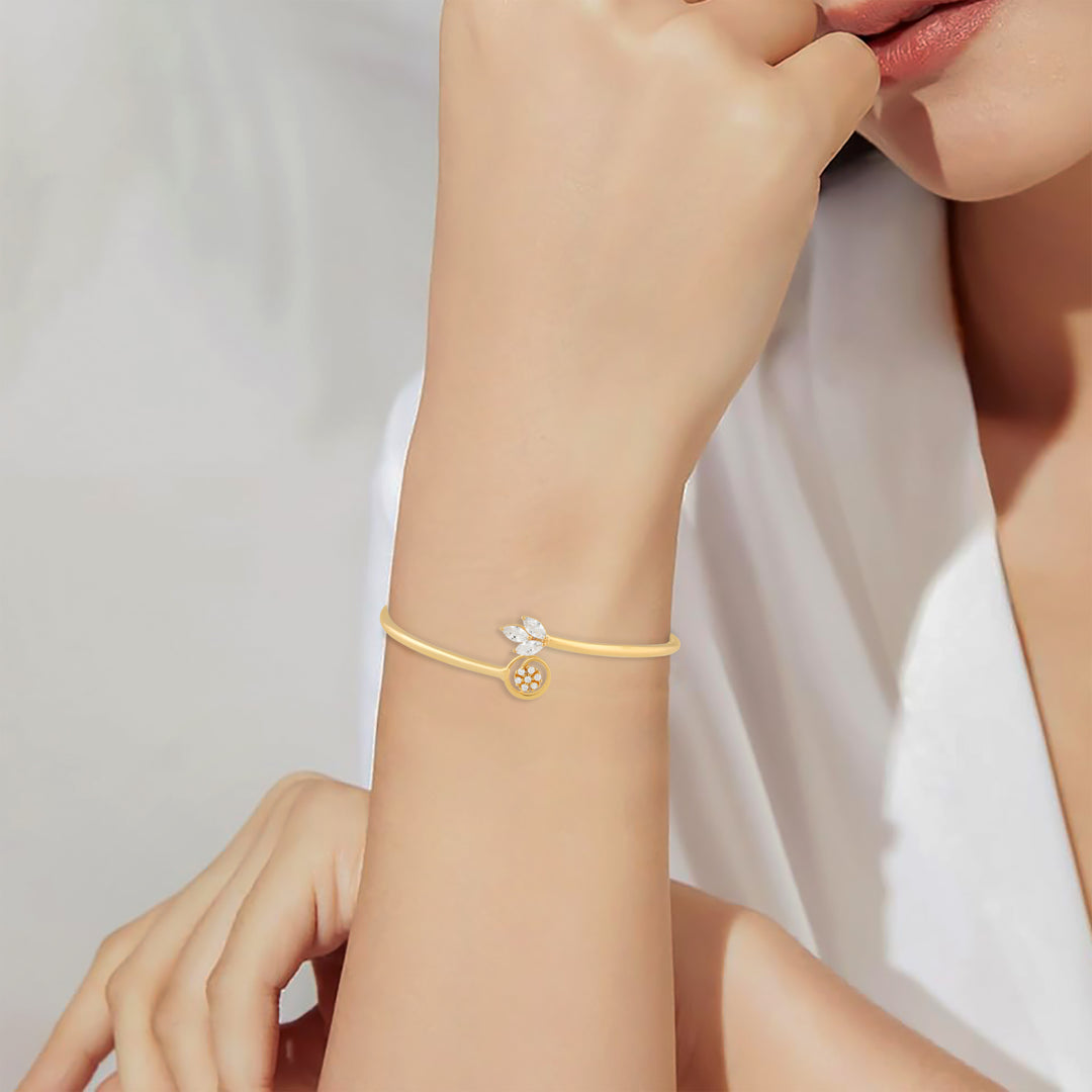 Flora Cuff  Bracelet (Gold-Plated)