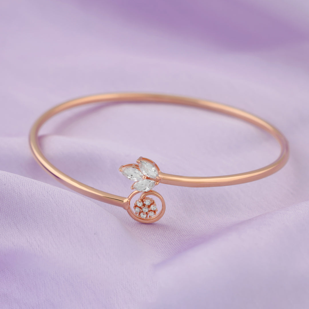Flora Cuff  Bracelet (Rose Gold-Plated)