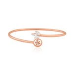 Load image into Gallery viewer, Flora Cuff  Bracelet (Rose Gold-Plated)