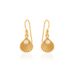 Load image into Gallery viewer, Seashell Earrings (Gold-Plated)