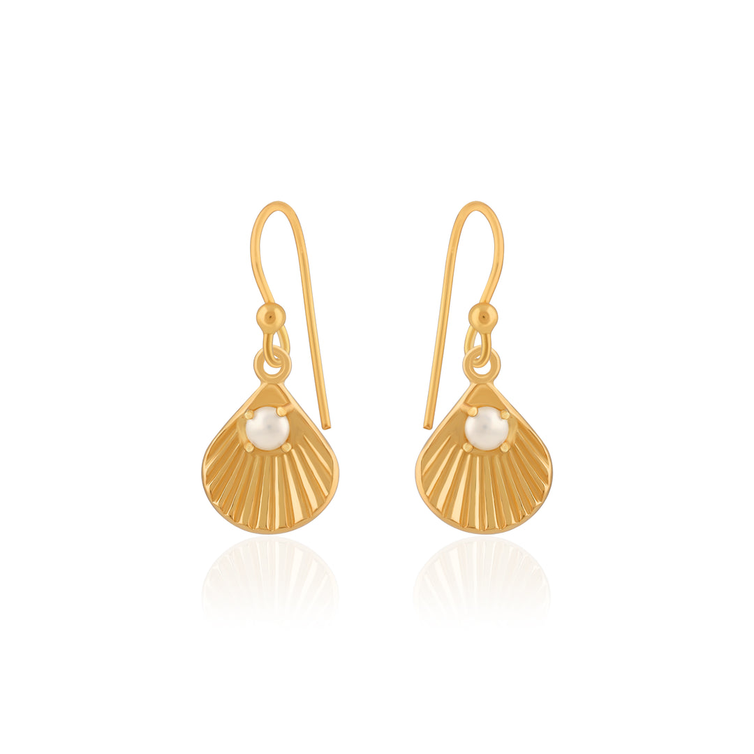 Seashell Earrings (Gold-Plated)