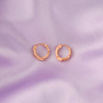 Load image into Gallery viewer, Trielle Hoops (Rose Gold Plated)