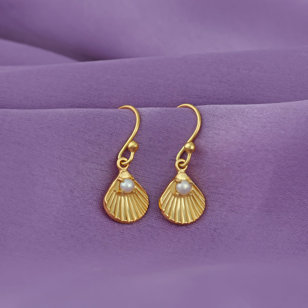 Seashell Earrings (Gold-Plated)