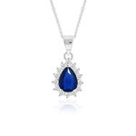 Load image into Gallery viewer, Aura Pear Pendant (Rhodium Plated)