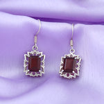 Load image into Gallery viewer, Natural Garnet Faceted Earrings