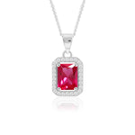 Load image into Gallery viewer, Ember Octa Pendant (Rhodium Plated)