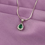 Load image into Gallery viewer, Fern Pear Pendant (Rhodium Plated)