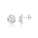 Load image into Gallery viewer, Luna Studs (Rhodium Plated)