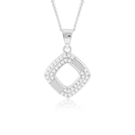 Load image into Gallery viewer, Quadro Pendant (Rhodium Plated)