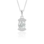 Load image into Gallery viewer, Aquamarine and Zircon Pendant
