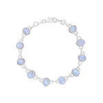 Load image into Gallery viewer, Natural Rainbow Moonstone Cabochon Bracelet