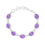Load image into Gallery viewer, Natural Amethyst Cut Bracelet