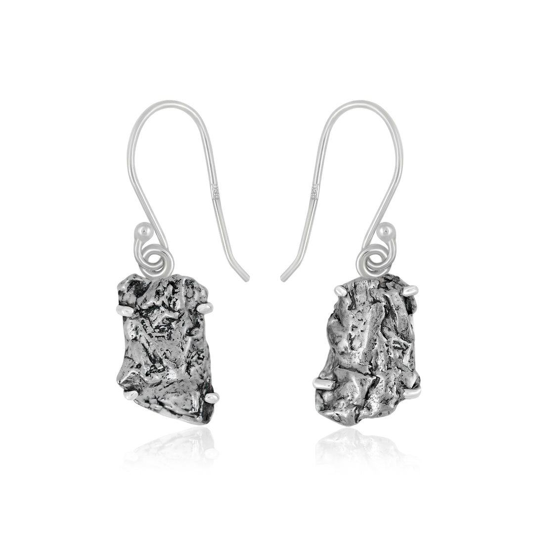 Natural Meteorite Campo De Cielo Earrings