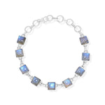 Load image into Gallery viewer, Natural Labradorite Blue Fire Cabochon Bracelet