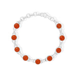 Load image into Gallery viewer, Natural Carnelian Cabochon Bracelet