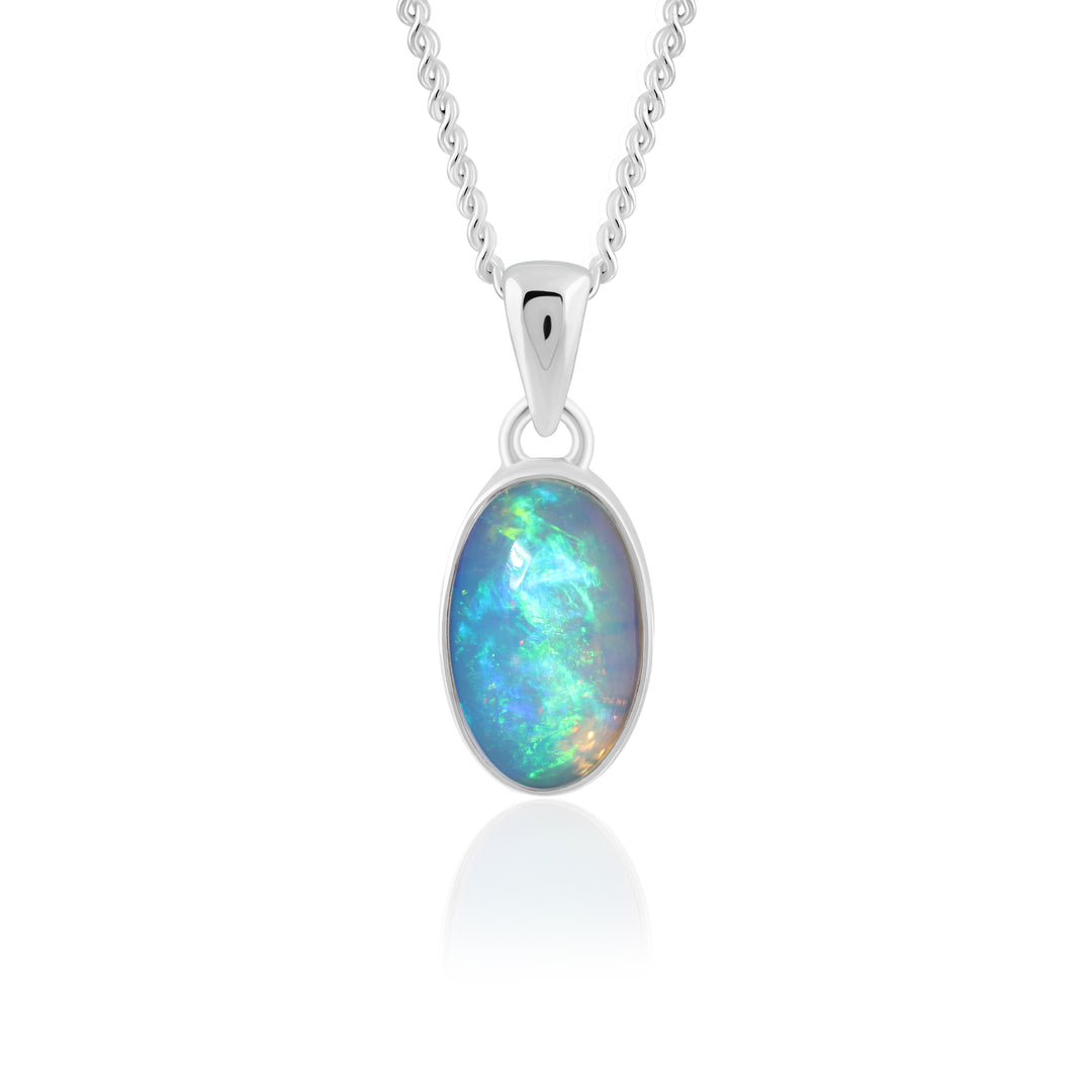 Natural Opal Ethiopian oval Cab Pendant