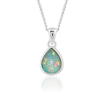 Load image into Gallery viewer, Natural Opal Ethiopian Pear Cab Pendant