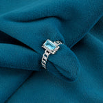 Load image into Gallery viewer, Natural Aquamarine Cut Ring