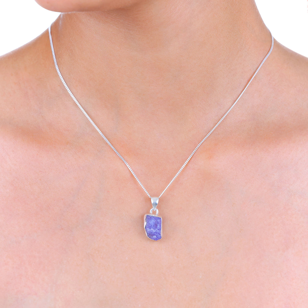 Natural Tanzanite Rough Pendant