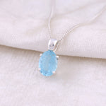 Load image into Gallery viewer, Natural Aquamarine Faceted Pendant