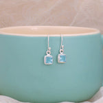 Load image into Gallery viewer, Natural Aquamarine Faceted Earrings