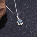 Load image into Gallery viewer, Natural Labradorite Cushion Cab Blue Fire Pendant