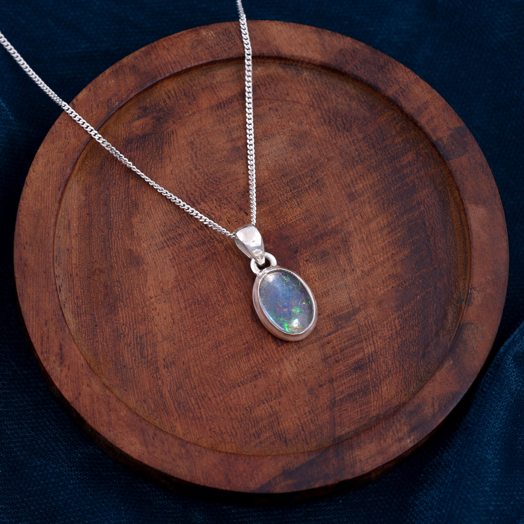 Natural Opal Ethiopian oval Cab Pendant