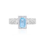 Load image into Gallery viewer, Natural Aquamarine Cut Ring