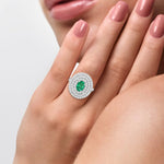 Load image into Gallery viewer, Natural Emerald Faceted Ring