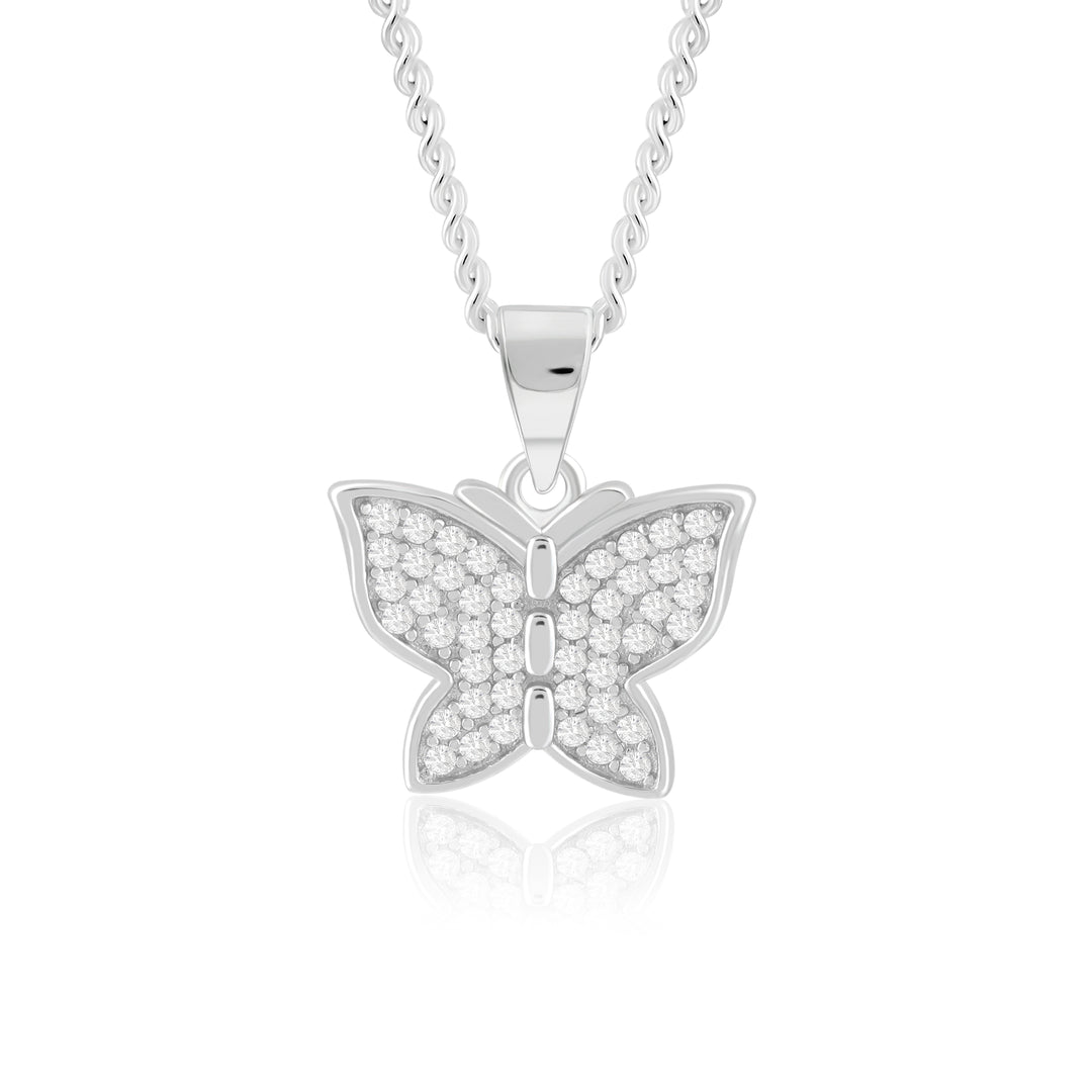 Winglet Pendant (Rhodium Plated)