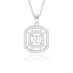 Load image into Gallery viewer, Octagon Pendant (Rhodium Plated)