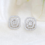 Load image into Gallery viewer, Octagon Studs (Rhodium Plated)