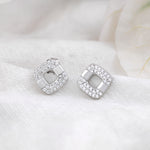 Load image into Gallery viewer, Quadro Studs (Rhodium Plated)