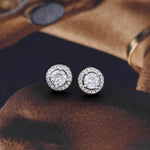 Load image into Gallery viewer, Luna Studs (Rhodium Plated)