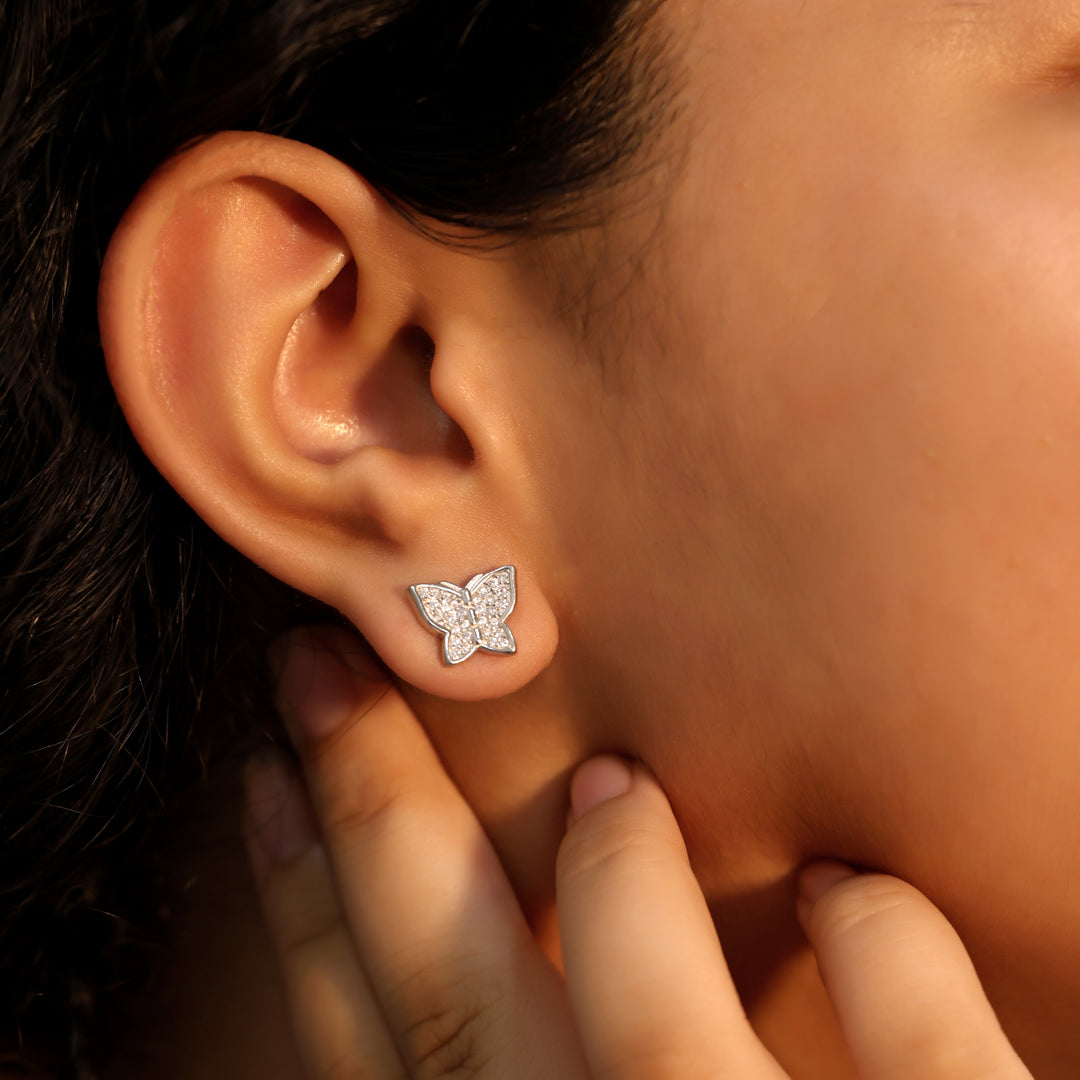 Winglet Studs (Rhodium Plated)