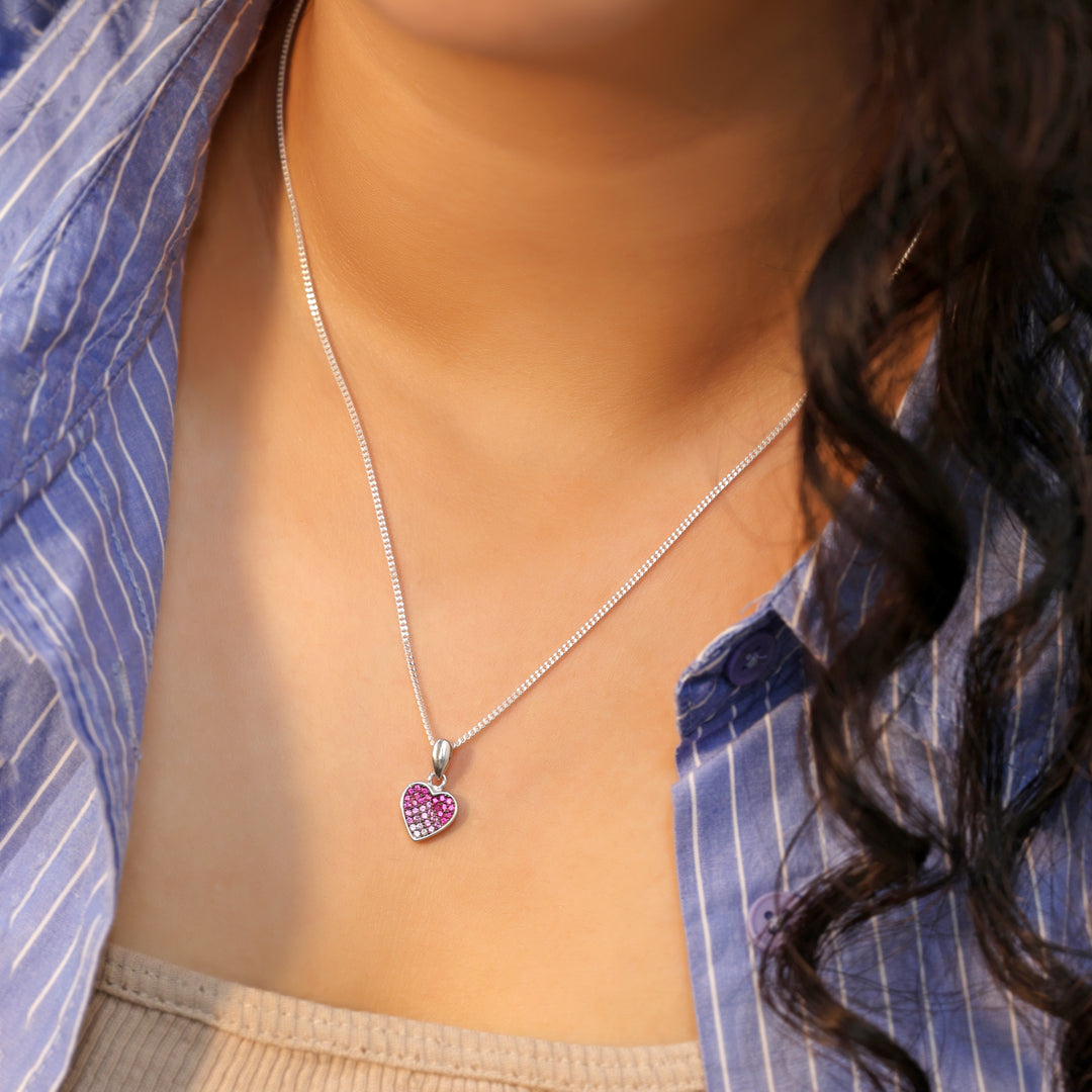 Valentina Pendant (Rhodium Plated)