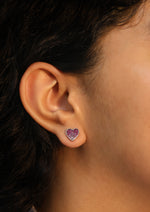 Load image into Gallery viewer, Valentina Studs (Rhodium Plated)