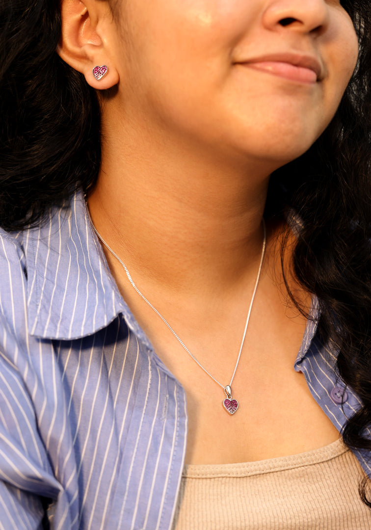 Valentina Pendant (Rhodium Plated)
