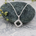 Load image into Gallery viewer, Quadro Pendant (Rhodium Plated)