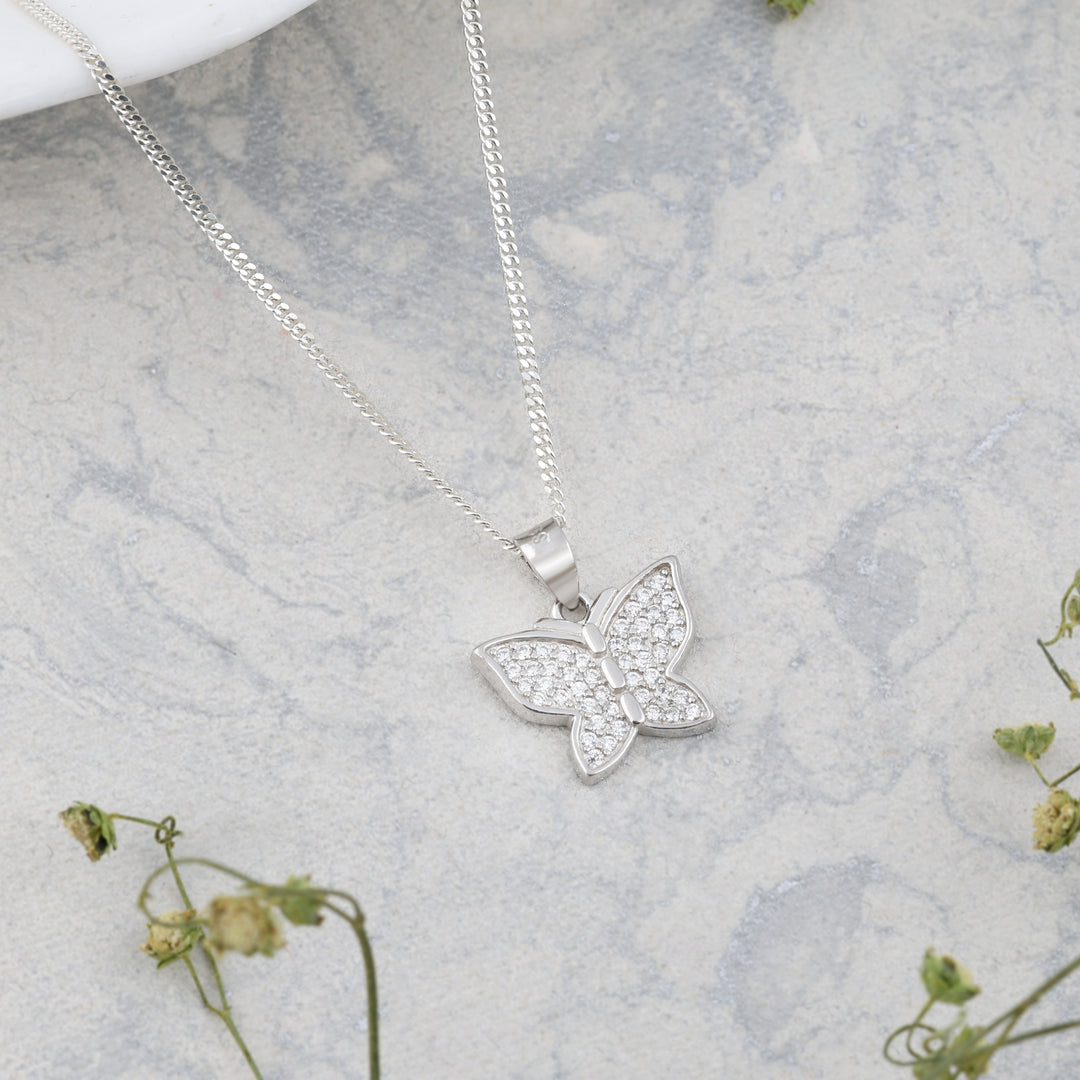 Winglet Pendant (Rhodium Plated)