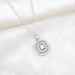 Load image into Gallery viewer, Octagon Pendant (Rhodium Plated)